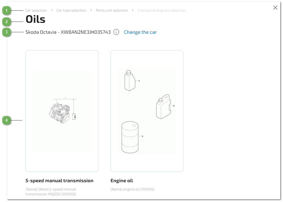 Diagram Selection Page